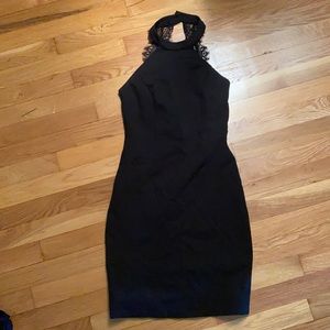 Very pretty black dress lace neck and back